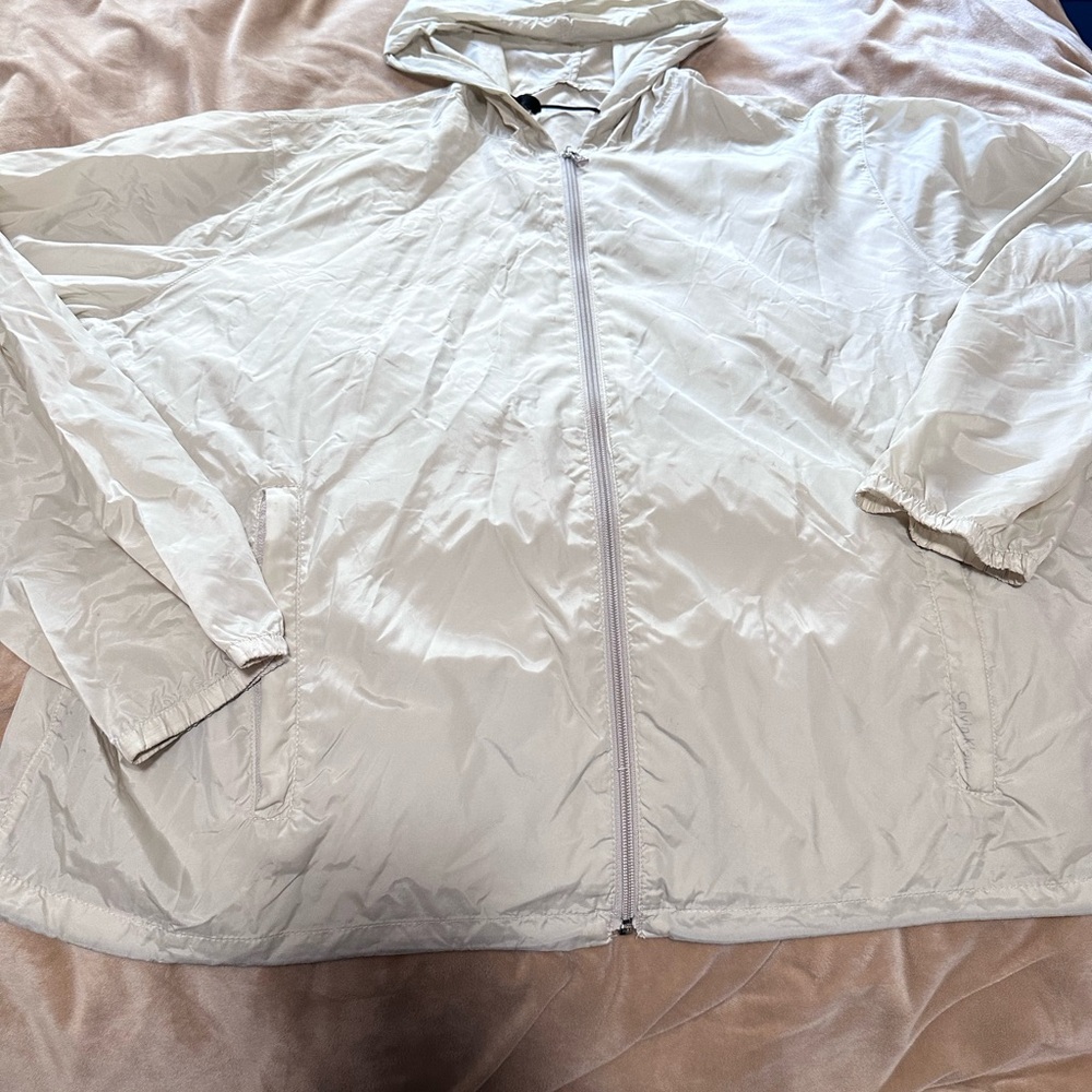 Calvin Klein Cream Windbreaker Jacket S